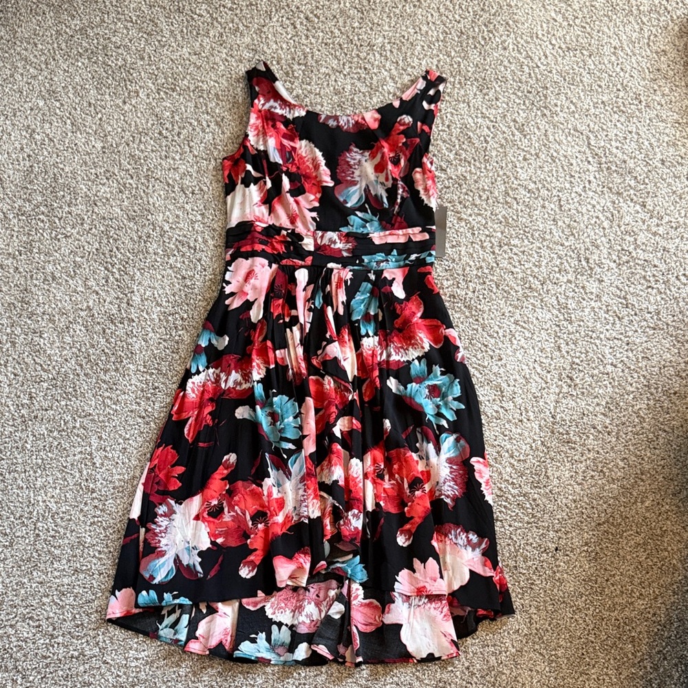 Eva Mendes for New York & Company Floral Dress - Black, Red, Blue